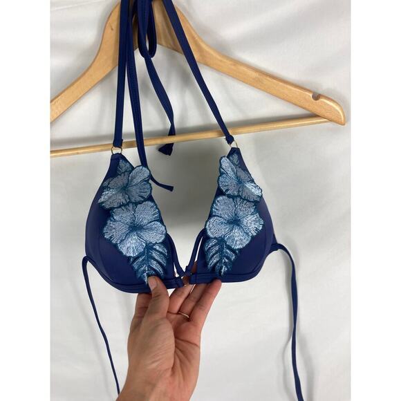 VS Pink Push Up Floral Bikini Top Size Small - Picture 3 of 4